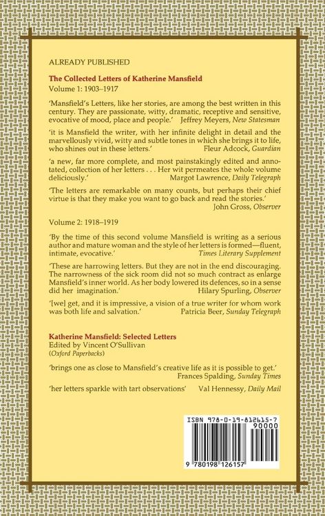 Produktbild: The Collected Letters of Katherine Mansfield