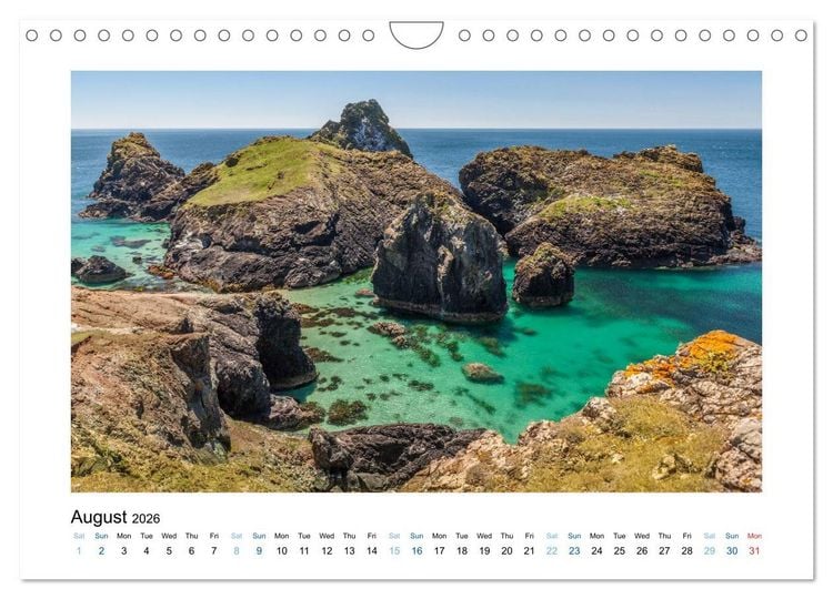 Produktbild: Cornwall - Between Land and Sea (Wall Calendar 2026 DIN A4 landscape), CALVENDO 12 Month Wall Calendar