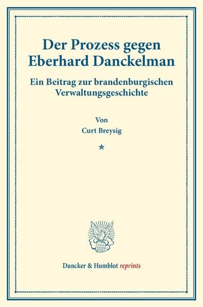 Produktbild: Der Prozess gegen Eberhard Danckelman.
