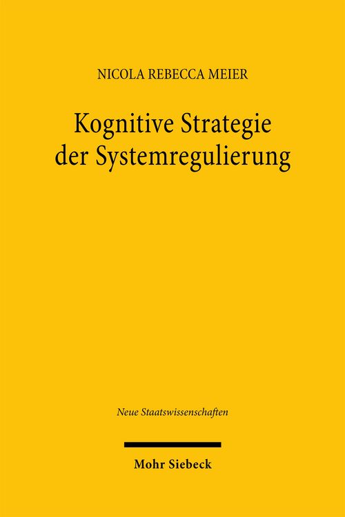 Produktbild: Kognitive Strategie der Systemregulierung