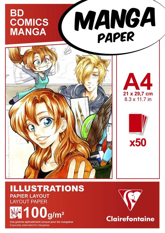 Produktbild: Layoutblock f&uuml;r Mangas und Comics A4 50 Blatt 100g