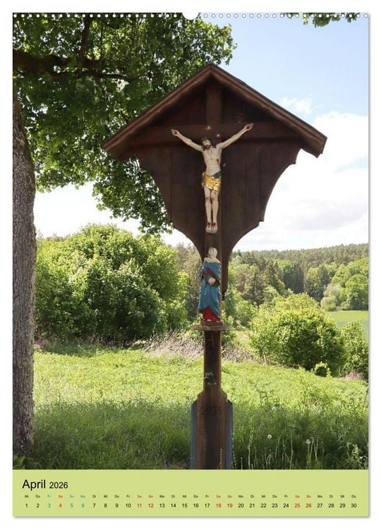 Produktbild: Wegkreuze - christliche Symbole am Wegesrand (Wandkalender 2026 DIN A2 hoch), CALVENDO Monatskalender