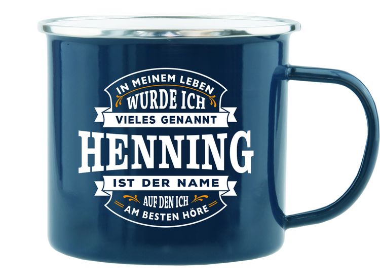 Produktbild: HTI-Living Echter Kerl Emaille Becher Henning Echter Kerl Emaille Becher Henning