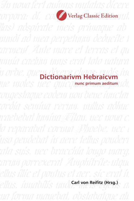 Produktbild: Dictionarivm Hebraicvm