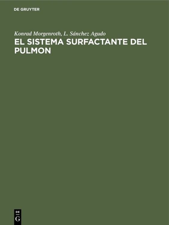Produktbild: El sistema surfactante del pulmon