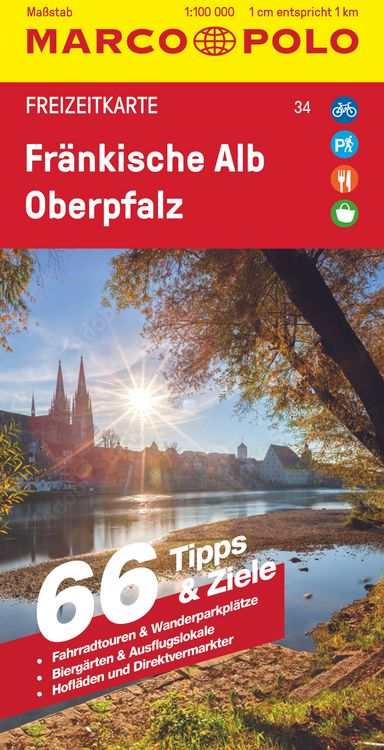 Produktbild: MARCO POLO Freizeitkarte 34 Fr&auml;nkische Alb, Oberpfalz 1:100.000