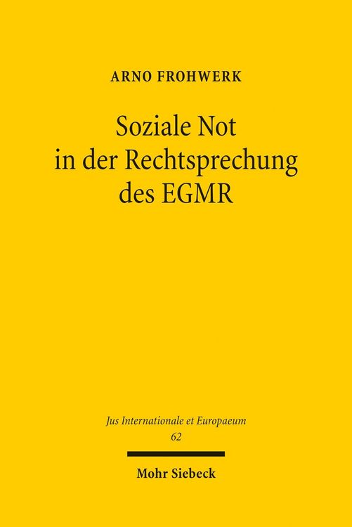 Produktbild: Soziale Not in der Rechtsprechung des EGMR