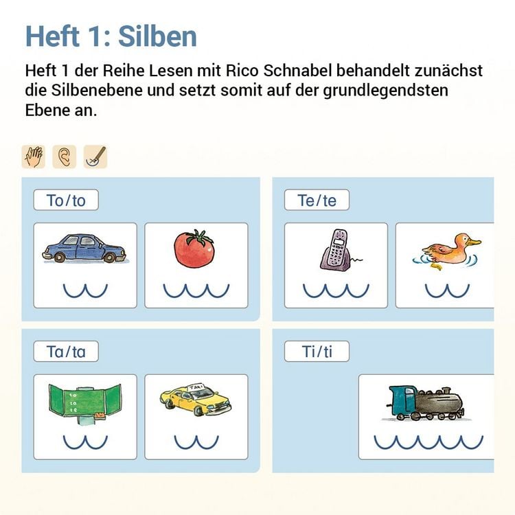 Produktbild: Lesen mit Rico Schnabel, Heft 1: Silben