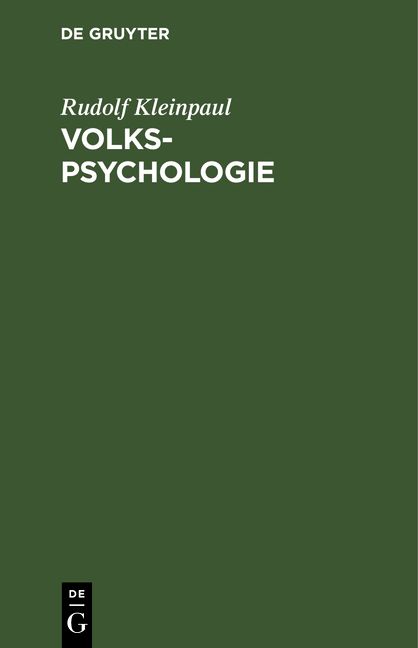 Produktbild: Volkspsychologie