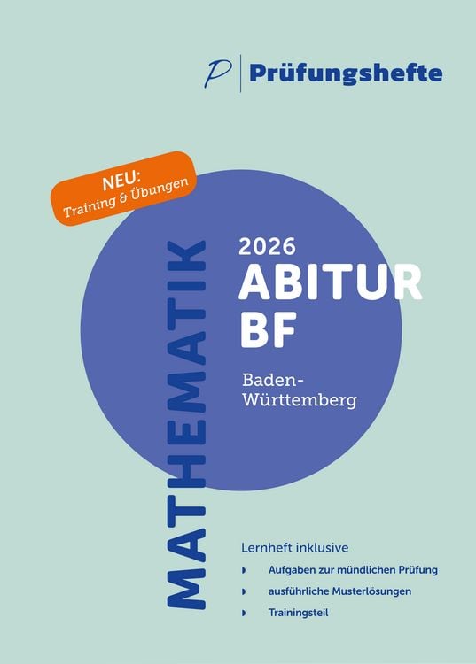 Produktbild: Pr&uuml;fungsheft - 2026 Mathematik Abitur Basisfach m&uuml;ndlich &ndash; Baden-W&uuml;rttemberg &ndash; Aufgaben und L&ouml;sungen
