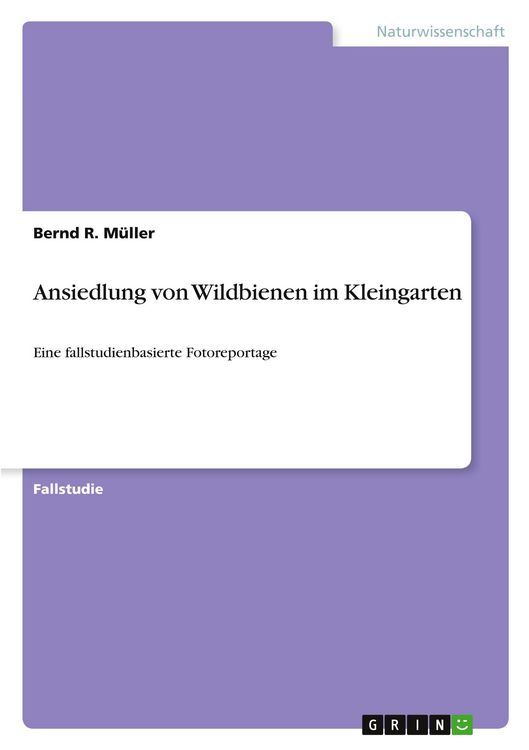 Produktbild: Ansiedlung von Wildbienen im Kleingarten