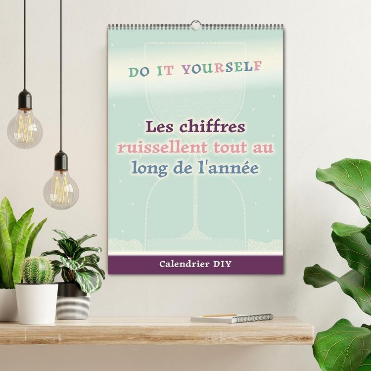 Produktbild: Les chiffres ruissellent tout au long de l'ann&eacute;e (Calendrier mural 2026 DIN A2 horizontal), CALVENDO calendrier mensuel