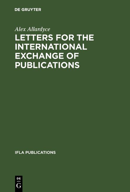 Produktbild: Letters for the international exchange of publications