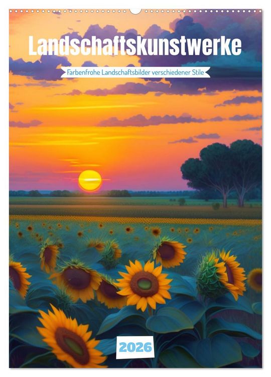 Produktbild: Sch&ouml;ne Landschaften (Wandkalender 2026 DIN A2 hoch), CALVENDO Monatskalender