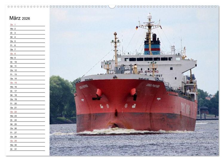 Produktbild: Dicke P&ouml;tte im Hafen und auf gro&szlig;er Fahrt (hochwertiger Premium Wandkalender 2026 DIN A2 quer), Kunstdruck in Hochglanz