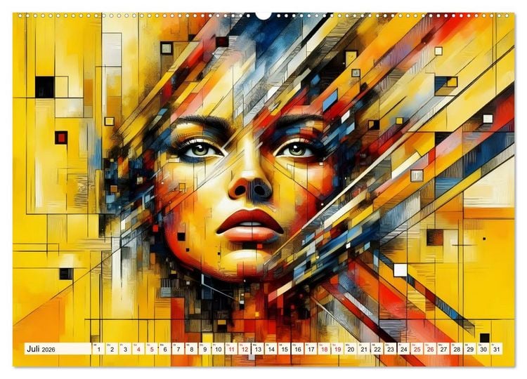 Produktbild: Kubistische Emotionen (Wandkalender 2026 DIN A2 quer), CALVENDO Monatskalender