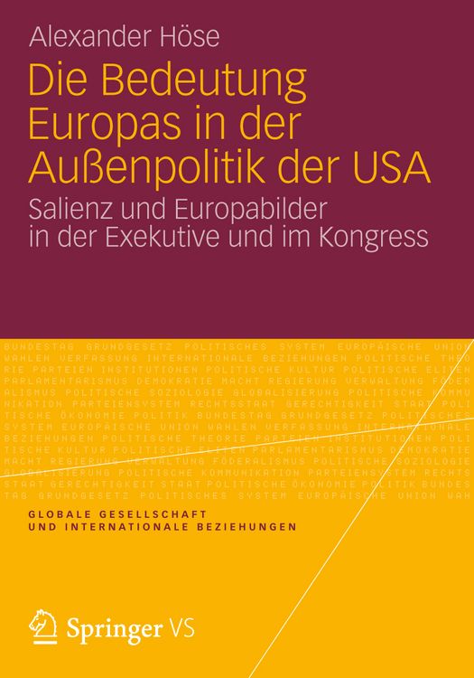 Produktbild: Die Bedeutung Europas in der Au&szlig;enpolitik der USA