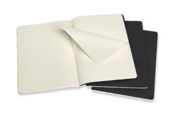 Produktbild: Moleskine Cahier XL, 3er Set, Punktraster, Kartoneinband, Schwarz