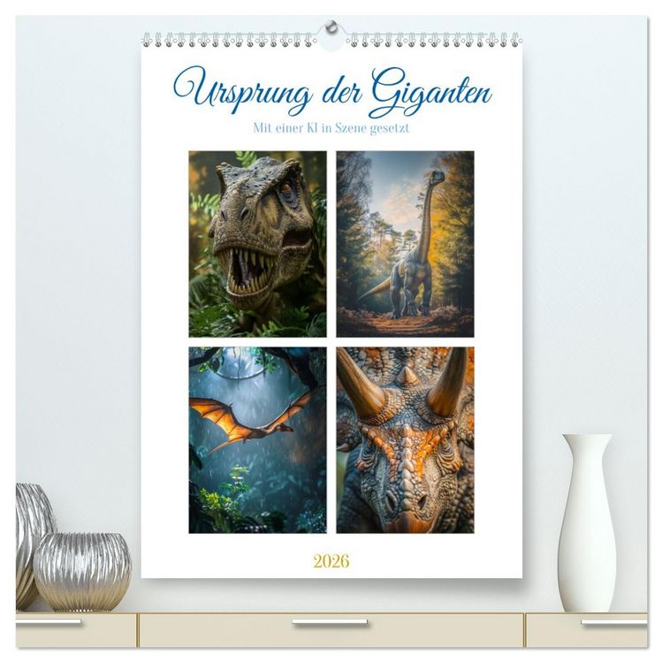 Produktbild: Ursprung der Giganten (hochwertiger Premium Wandkalender 2026 DIN A2 hoch), Kunstdruck in Hochglanz
