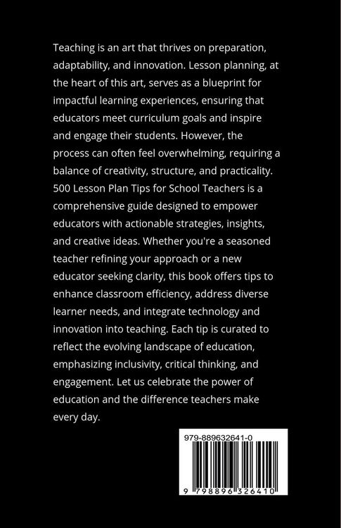 Produktbild: 500 Lesson Plan Tips for School Teachers