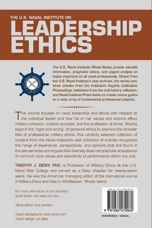 Produktbild: The U.S. Naval Institute on Leadership Ethics