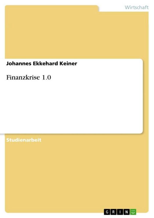 Produktbild: Finanzkrise 1.0