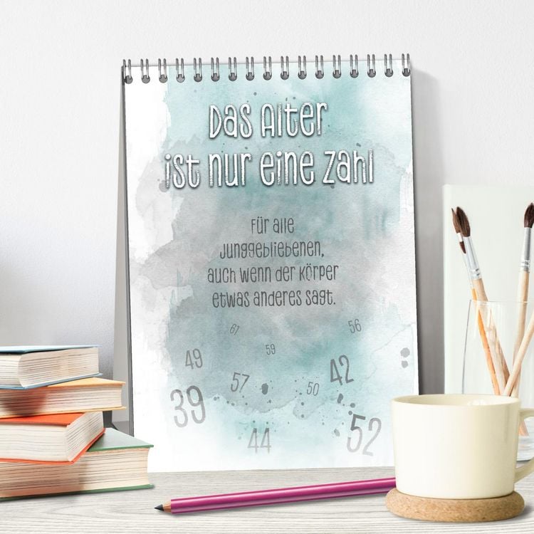 Produktbild: Das Alter ist nur eine Zahl (Tischkalender 2026 DIN A5 hoch), CALVENDO Monatskalender