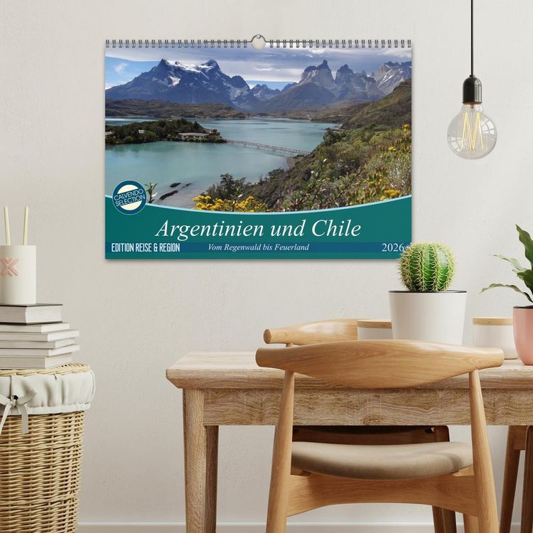 Produktbild: Argentinien und Chile - vom Regenwald bis Feuerland (Wandkalender 2026 DIN A3 quer), CALVENDO Monatskalender