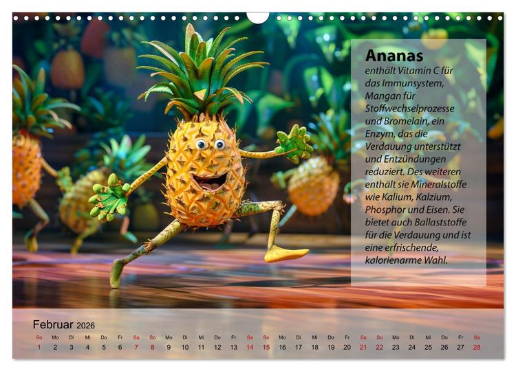 Produktbild: Tanzende Fr&uuml;chtchen (Wandkalender 2026 DIN A3 quer), CALVENDO Monatskalender