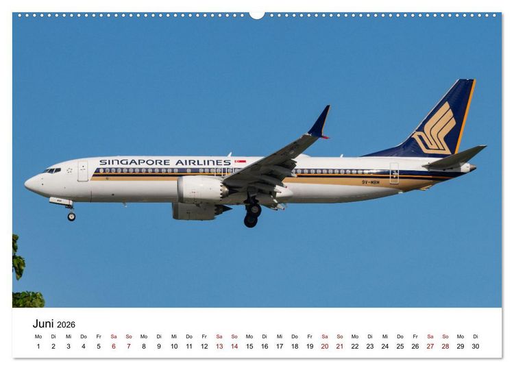 Produktbild: Singapore Airlines - Die ganze Flotte (hochwertiger Premium Wandkalender 2026 DIN A2 quer), Kunstdruck in Hochglanz