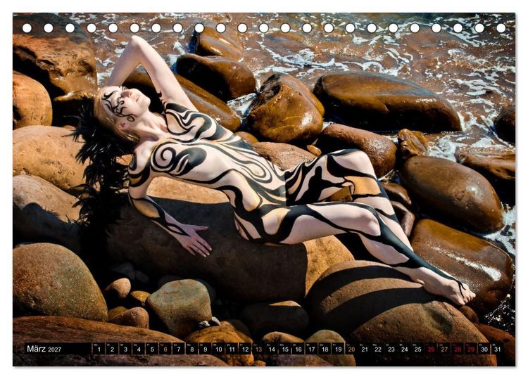 Produktbild: Naturwesen - Bodypainting K&ouml;rperlandschaften (Tischkalender 2027 DIN A5 quer), CALVENDO Monatskalender