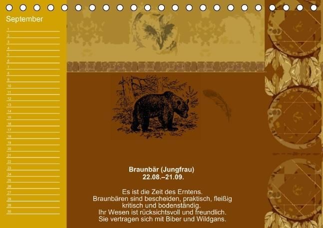 Produktbild: Indianisches Horoskop / Geburtstagskalender (Tischkalender immerw&auml;hrend DIN A5 quer)
