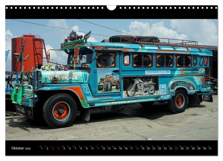 Produktbild: Jeepneys (Wandkalender 2026 DIN A3 quer), CALVENDO Monatskalender