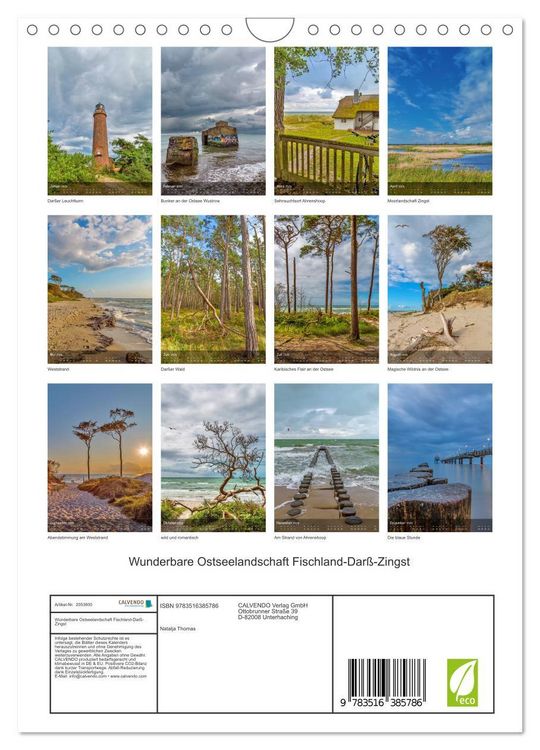 Produktbild: Wunderbare Ostseelandschaft Fischland-Dar&szlig;-Zingst (Wandkalender 2026 DIN A4 hoch), CALVENDO Monatskalender