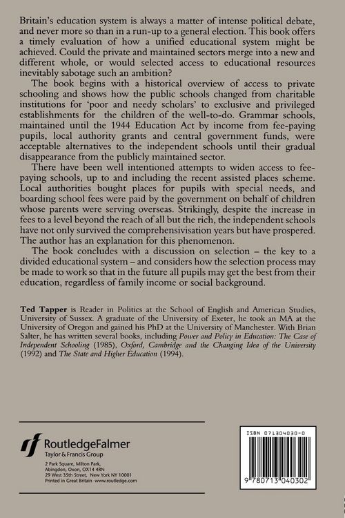Produktbild: Fee-paying Schools and Educational Change in Britain