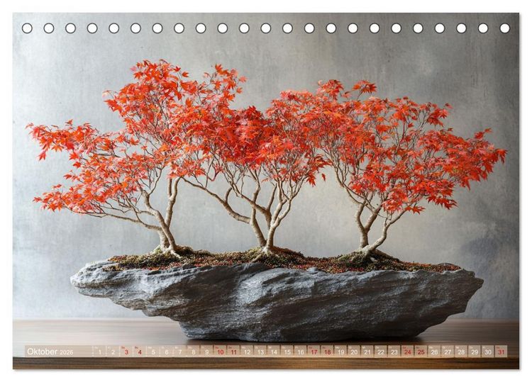 Produktbild: Bonsai, die formvollendete Kunst (Tischkalender 2026 DIN A5 quer), CALVENDO Monatskalender