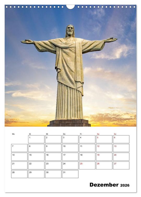 Produktbild: Rio de Janeiro - Reiseplaner (Wandkalender 2026 DIN A3 hoch), CALVENDO Monatskalender