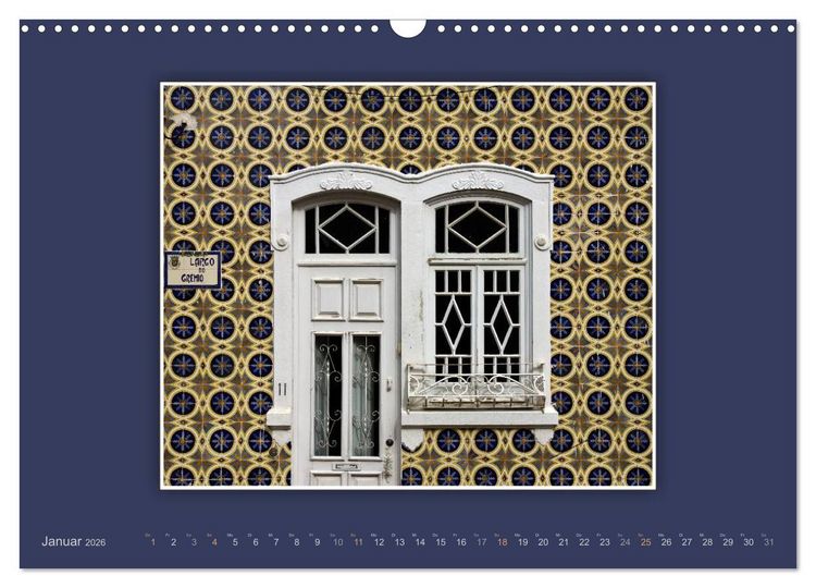Produktbild: Azulejo-Fassaden in Portugal (Wandkalender 2026 DIN A3 quer), CALVENDO Monatskalender