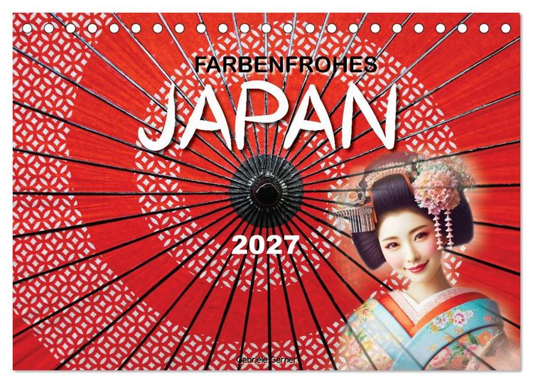 Produktbild: Farbenfrohes Japan (Tischkalender 2027 DIN A5 quer), CALVENDO Monatskalender
