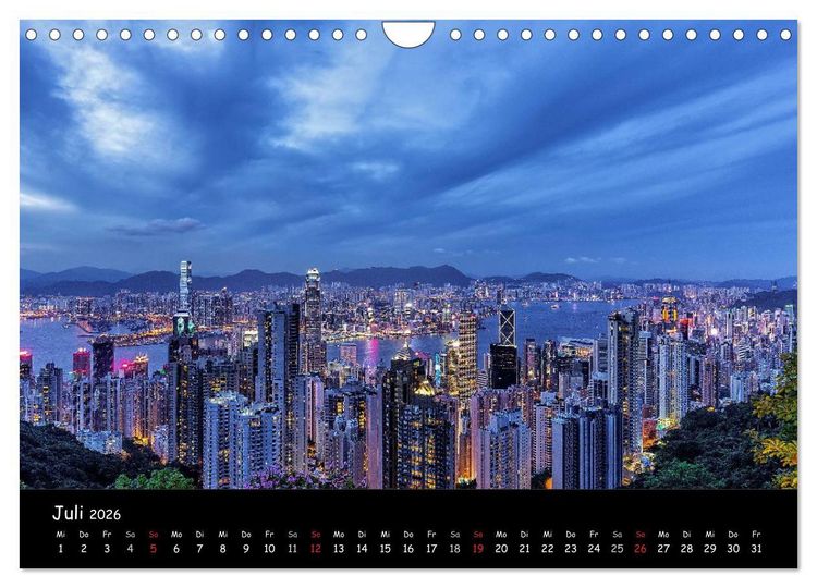 Produktbild: Leuchtende St&auml;dte (Wandkalender 2026 DIN A4 quer), CALVENDO Monatskalender