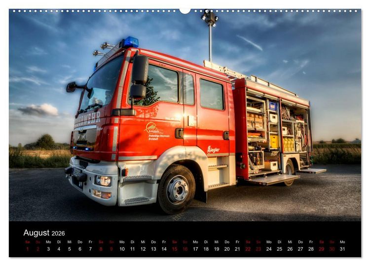 Produktbild: Feuerwehr und Rettungsdienst (hochwertiger Premium Wandkalender 2026 DIN A2 quer), Kunstdruck in Hochglanz