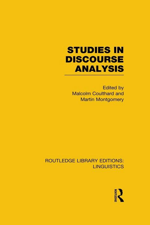 Produktbild: Studies in Discourse Analysis (RLE Linguistics B: Grammar)