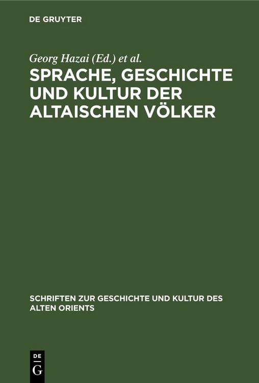 Produktbild: Sprache, Geschichte und Kultur der Altaischen V&ouml;lker