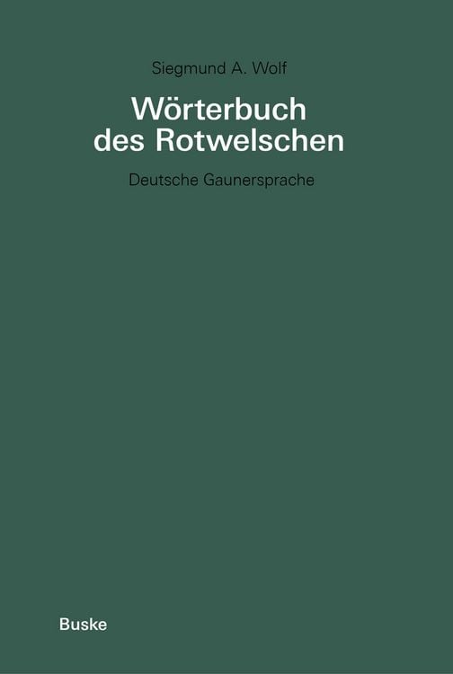 Produktbild: W&ouml;rterbuch des Rotwelschen