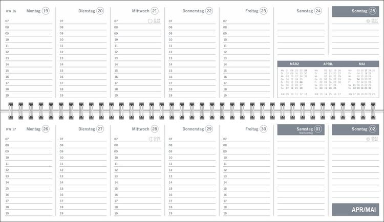 Produktbild: times&more Gr&uuml;n Wochenquerplaner 2027