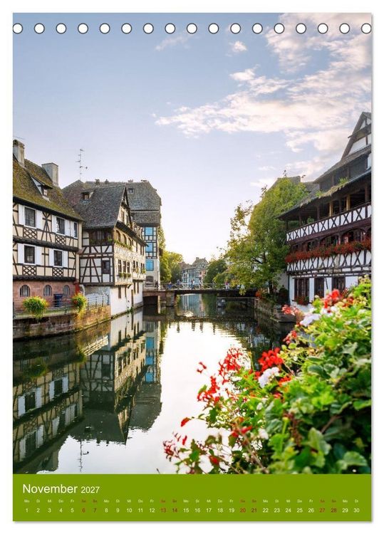 Produktbild: Zeitloses Strasbourg. Kan&auml;le, Fachwerk und els&auml;ssisches Flair (Tischkalender 2027 DIN A5 hoch), CALVENDO Monatskalender
