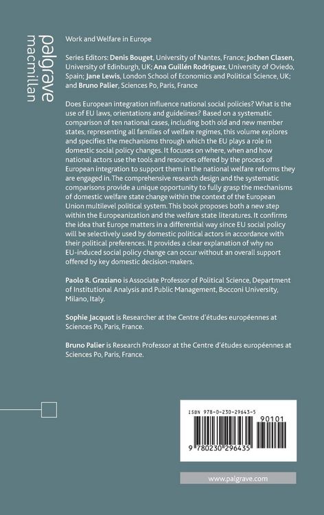 Produktbild: The EU and the Domestic Politics of Welfare State Reforms