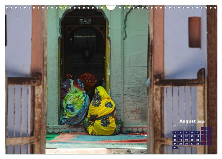 Produktbild: Typisch Indien - Unterwegs in Rajasthan (Wandkalender 2026 DIN A3 quer), CALVENDO Monatskalender