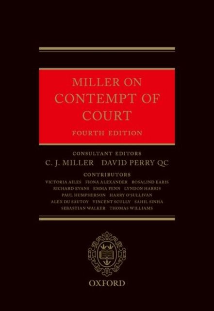 Produktbild: Miller on Contempt of Court