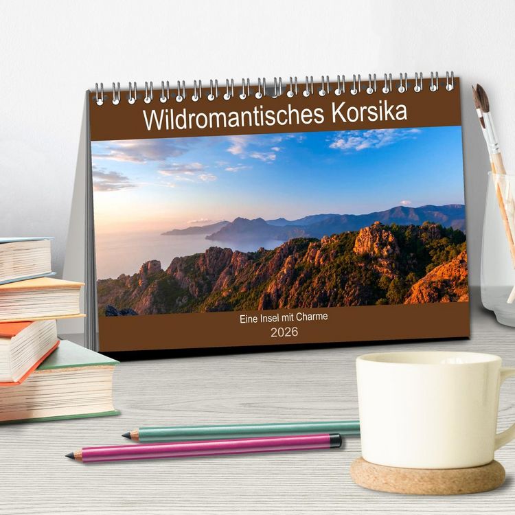 Produktbild: Wildromatisches Korsika (Tischkalender 2026 DIN A5 quer), CALVENDO Monatskalender